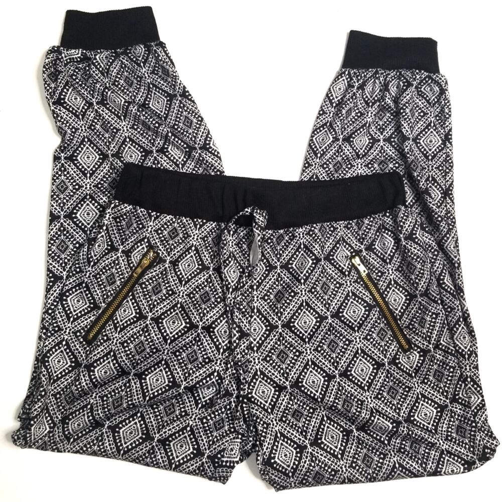 Lapis Girl | Patterned Joggers Elastic Waist and Ankles
